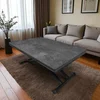 Hanah Home Proširivi trpezarijski sto, Crni