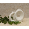 Dekordom vaza set 2/1 buco twin ym-f039b 21cm - white - n43 ( 024353 )