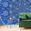 Tapeta okrasna Mandala s čipko v modri barvi - 441x297