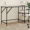 Radni stol boja hrasta 120x50x75 cm metal i konstruirano drvo