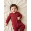 Sinsay - Pamučni bebi kombinezon sa božićnim motivom - burgundy