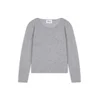 JUST CASHMERE Pulover Vivian pegasto siva