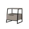 Hanah Home Pal Light Mocha v2 Komoda, Sivo-Crna