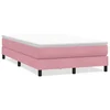 Vidaxl Box spring postelja brez vzmetnico roza 120x210 cm žamet