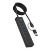 IcyBox ICY BOX IB-HUB1737-C3 USB 3.2 Gen 1 Hub, črn