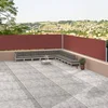 vidaXL Zložljiva stranska tenda rjava 117x1200 cm