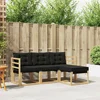 Set vanjskih sofa s jastukom 4 pcs Bijela i crna