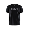 Craft Moška športna majica s kratkimi rokavi iz mešanice bombaža core black