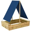 Greatstore Peskovnik s streho 80x60x97,5 cm impregnirana borovina