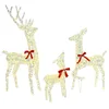 Obitelj jelena 3 pcs Topla bijela 67 x 26 x 127 cm PET