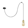 Luster na lanku TUBE 1xE27/15W/230V crna/zlatna