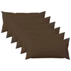 vidaXL Prevleka za blazino 6 kos HEERLEN Rjava 40 x 80 cm Blago