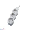Bemko podaljševalni kabel Schuko s 3 vtičnicami 1,5 m bel BM-B06-NB3GS1M