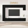 Set TV komoda Zidne 9 pcs Crni hrast Konstruirano drvo