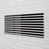 tulup.si Steklena slika Redni črne črte 125x50 cm 2 obešalnika