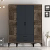 Hanah Home Kumsal PTP Walnut Garderober, Antracit