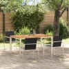 Vrtni set za objed 5 pcs Masivni teak drvo i nehrđajući čelik