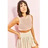 Bianco Lucci Womens Patterned Knitwear Blouse