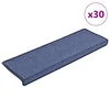 Vidaxl Stopniščne preproge 30 kosov 65x21x4 cm modre pravokotne robove