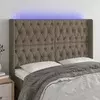 Vidaxl vidaXL Vzglavje postelje z LED svetlobo 163x16x118/128 cm blago