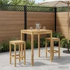 vidaXL Vrtni Bar Miza Bela 80 x 80,5 x 105 cm Masiven les akacije