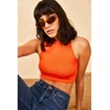 Bianco Lucci Womens Short Crop Blouse