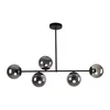 Mitea M10460-5 luster sa 5 dimljenih kugli, crni, 5xE27