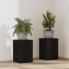 Stalak za biljke 2 pcs Crni hrast 20 x 20 x 30 cm
