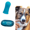 INF Pet prstna zobna ščetka za pse in mačke, ščetka s silikonskimi ščetinami Blue, (21547702)