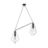 Jupiter 1645 - Luster na sajli KAIR 2xE27/60W/230V crna/grafit