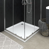 Podloga za tuširanje s točkicama bijela 90 x 90 x 4 cm ABS
