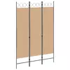 3-panelni pregradni zid Bež 120 x 180 cm Tkanina