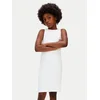 Calvin Klein Jeans Poletna obleka LVCKSJH07G Bela Slim Fit