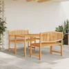 3-dijelni vrtni blagovaonski set od masivne tikovine