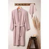 Lessentiel Maison Set bademantil Kimono sa peškirom, Prljavo roze