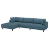 UPPAKRA Modularna sofa s 4,5 sedišta, s lenjivcem, levo/Axvall tamnosiva-plava