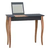 Grafitno siva toaletna mizica z ogledalom Ragaba tDressing Table, dolžina 85 cm
