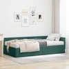Kutni krevetni okvir s madracem Ostalo 2 pcs Zelena tkanina