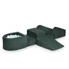 shumee Penasto igrišče s hribom Corduroy Green 100 žogic: prozorna, bela, mint, svetlo modra