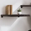Zidna polica tamnosmeđa 60x60x(2-6) cm od obrađene hrastovine