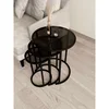 Hanah Home Milas 3 set stolića (umetnuti), crna/dimljena (3 kom)