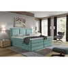 MID.YOU POSTELJA BOXSPRING 200 cm x 200 cm , tekstil turkizna