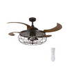 FANAWAY 212921 - LED plafonski ventilator INDUSTRI 3xE27/4W/230V, braon sa daljinskim upravljačem