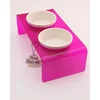 Paws & Whiskers Set činija za hranu za kućne ljubimce, 3 komada, Roze