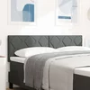 vidaXL Naslon za glavo Diamantni Bloki Temno Siva 140 cm Tkanina