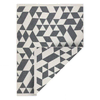 eoshop Geometrijska preproga TWIN 22992, bombažna, obojestranska, z ekološkimi robovi - antracitna/krem ( - Velikost: 60x90 cm)