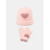 Sinsay - Komplet kape i rukavica - pastelno roze
