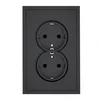 043-618 ADRIA - DVOSTRUKA SCHUKO UTIČNICA 2P+E/16A/250V/BRZI CRNA