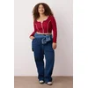 Trendyol Curve Ženska bluza Tbbaw26Af00041, Bordo