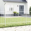 Vrtna Ograda 6 pcs Bijelo 10,2 x 0,8 m Čelik s prahom